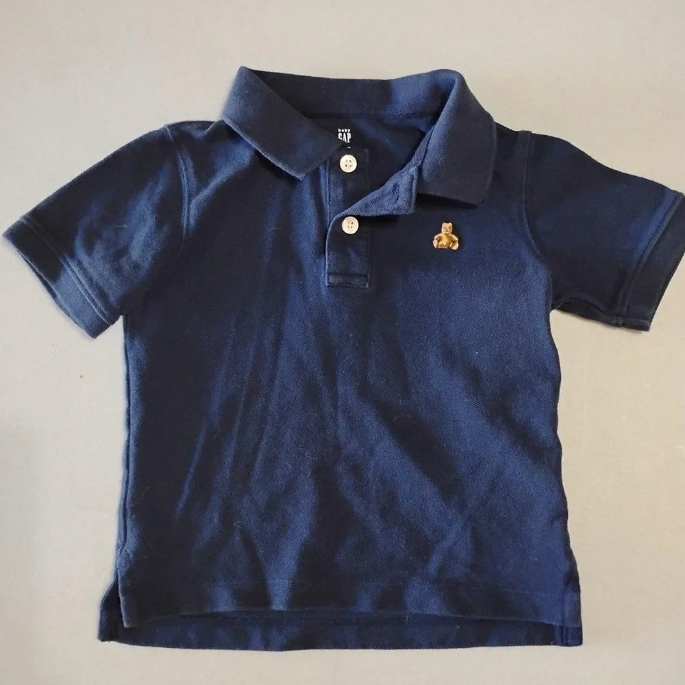 Baby Gap Navy Polo Shirt Toddler Size 2T Classic Preppy Collared Shirt